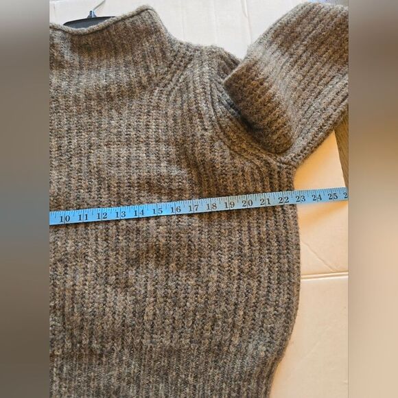 Madewell Loretto Mockneck Pullover Sweater In Brown Size XS - Picture 9 of 13
